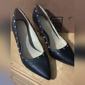 Jessica Simpson Black Studded Heels